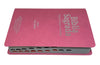 Bíblia Cor Rosa Letra Gigante Capa Semi flexível Com Harpa e Índice Colorida Arc
