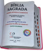 Bíblia Cor Rosa Letra Gigante Capa Semi flexível Com Harpa e Índice Colorida Arc