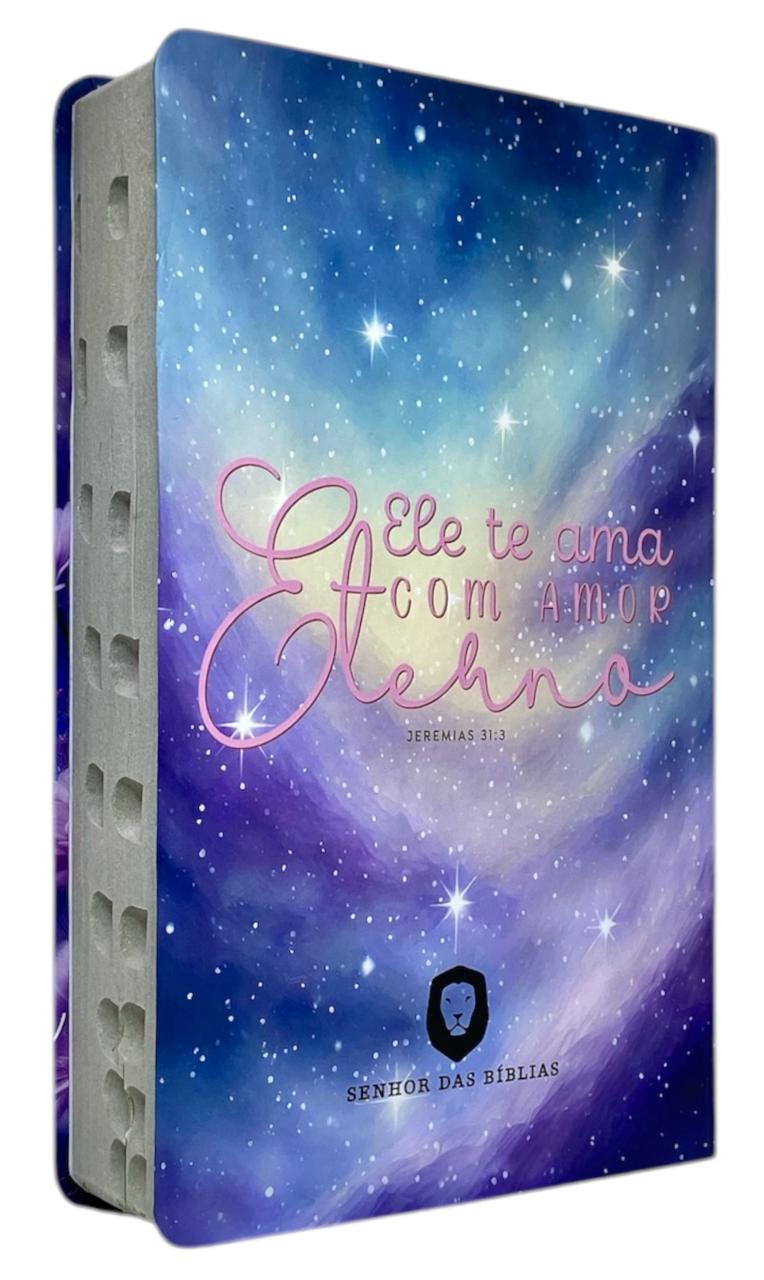 Bíblia Amor Eterno Letra Gigante Capa Semi Flexivel Com Índice Lateral - Arc
