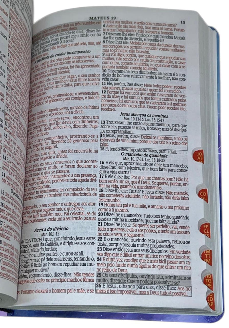 Bíblia Amor Eterno Letra Gigante Capa Semi Flexivel Com Índice Lateral - Arc