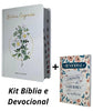 Kit Bíblia Feminina Flor Rosa Hipergigante + Devocional Lettering 3 Minutos De Sabedoria Para Mulheres