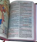 Bíblia Capa Dura Com Elástico Rosa e Medalhão Letra Gigante Com Harpa - Seja Forte E Corajosa Preta