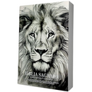 Bíblia Leão Desenho Letra Gigante Capa Brochura Com Harpa Masculina e Feminina Arc