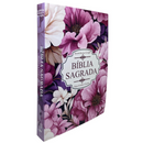 Bíblia Jardim Lilás Letra Gigante Capa Brochura Com Harpa Masculina e Feminina Arc