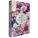 Bíblia Jardim Lilás Letra Gigante Capa Brochura Com Harpa Feminina Arc