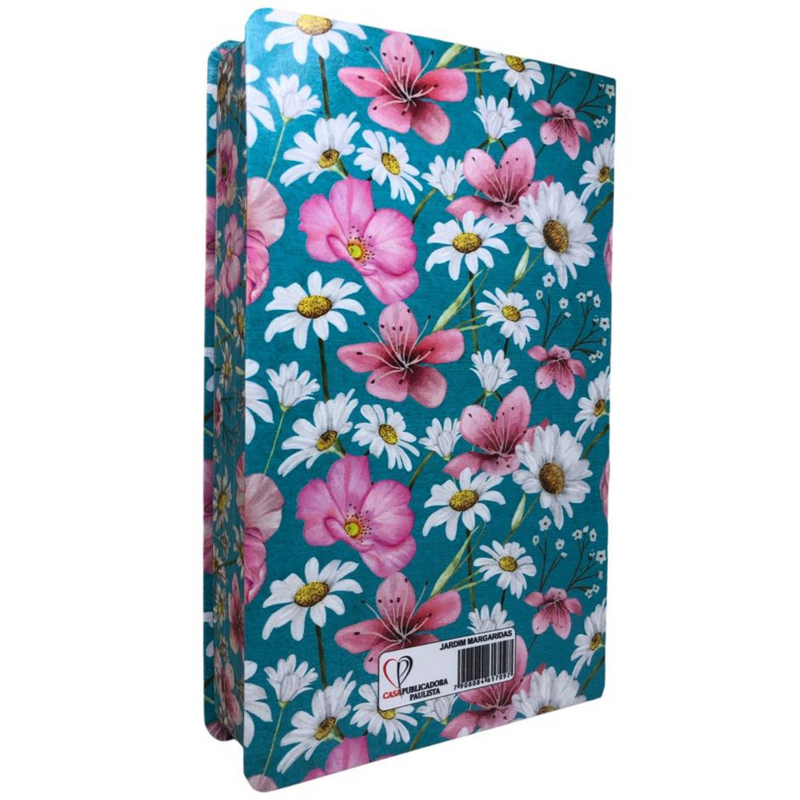 Bíblia Da Mulher Sábia Jardim Margaridas Com Estudo Letra Hipergigante Capa Dura Com Harpa Caixa e Livro de Brinde Feminina Arc