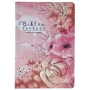 Bíblia Jardim Rosa Letra Hipergigante Capa Dura Com Harpa e Índice Feminina Arc