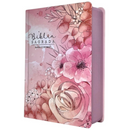 Bíblia Jardim Rosa Letra Hipergigante Capa Dura Com Harpa Feminina Arc