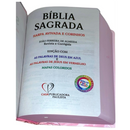 Bíblia Jardim Rosa Letra Hipergigante Capa Dura Com Harpa Feminina Arc