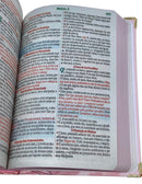 Bíblia Sagrada Letra Hipergigante PPM Capa Dura Jardim Rosa Feminina Com Harpa ARC