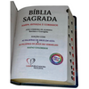 Bíblia Arabesco Café e Preta - Marrom Letra Gigante Capa Flexível Luxo Pu Com Harpa e Índice Masculina Arc