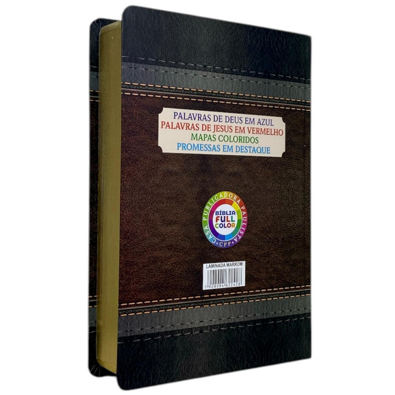 Bíblia Cor Marrom Letra Gigante Capa Laminada Com Harpa Feminina e Masculina Arc