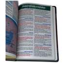 Bíblia Cor Marrom Letra Gigante Capa Laminada Com Harpa Feminina e Masculina Arc