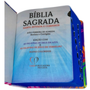 Bíblia Leão Aquarela Letra Grande Capa Dura Com Harpa e Índice Feminina Arc