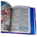 Bíblia Leão Aquarela Letra Grande Capa Dura Com Harpa Feminina Arc