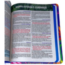 Bíblia Leão Aquarela Letra Grande Capa Dura Com Harpa Feminina Arc