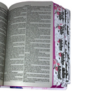 Bíblia Leão Coroa Letra Gigante Capa Dura Com Harpa E Abas Adesivas Feminina Arc