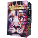 Bíblia Leão Coroa Letra Gigante Capa Dura Com Harpa E Abas Adesivas Já Coladas Masculina Arc