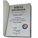 Bíblia Leão P&B Letra Gigante Capa Brochura Com Harpa Masculina Arc