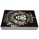 Bíblia Leão P&B Letra Gigante Capa Brochura Com Harpa Masculina Arc