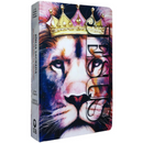 Bíblia Leão Coroa Letra Gigante Capa Dura Com Harpa Feminina Arc