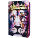 Bíblia Leão Coroa Letra Gigante Capa Dura Com Harpa Feminina Arc