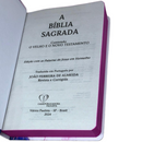 Bíblia Leão Coroa Letra Gigante Capa Dura Com Harpa Feminina Arc