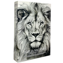 Bíblia Leão Desenho Letra Gigante Capa Brochura Com Harpa Masculina Arc