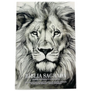 Bíblia Leão Desenho Letra Gigante Capa Brochura Com Harpa Masculina Arc