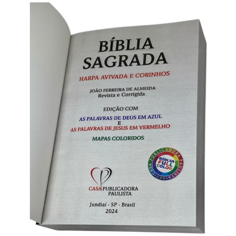 Bíblia Leão Desenho Letra Gigante Capa Brochura Com Harpa Masculina Arc