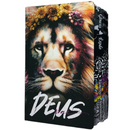 Bíblia Leão Deus Pai Letra Gigante Capa Dura Com Harpa E Abas Adesivas Já Coladas Feminina Arc