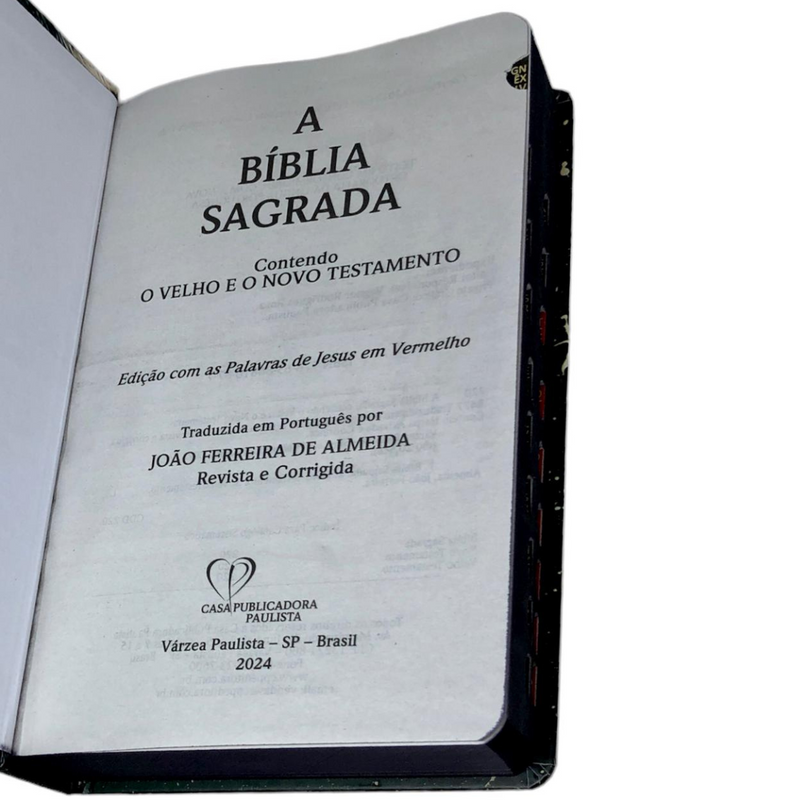 Bíblia Leão Deus Pai Letra Gigante Capa Dura Com Harpa E Índice Feminina Arc