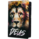 Bíblia Leão Deus Pai Letra Gigante Capa Dura Com Harpa Feminina Arc