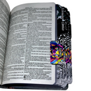 Bíblia Leão Jardim Letra Gigante Capa Dura Com Harpa E Abas Adesivas Masculina Arc