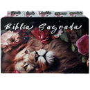 Bíblia Leão Jardim Letra Gigante Capa Dura Com Harpa E Abas Adesivas Já Coladas Feminina Arc