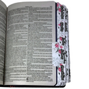 Bíblia Leão Jardim Letra Gigante Capa Dura Com Harpa E Abas Adesivas Feminina Arc