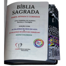 Bíblia Leão Jesus Letra Gigante Capa Flexível Com Harpa E Abas Masculina Arc