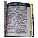 Bíblia Leão Paisagem Letra Grande Capa Dura Com Harpa Masculina Arc