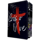 Bíblia Cristo Vive Letra Gigante Capa Flexível Com Harpa E Abas Masculina Arc