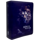 Bíblia Leão Real Letra Grande Capa Flexível Com Harpa e Índice Masculina Arc