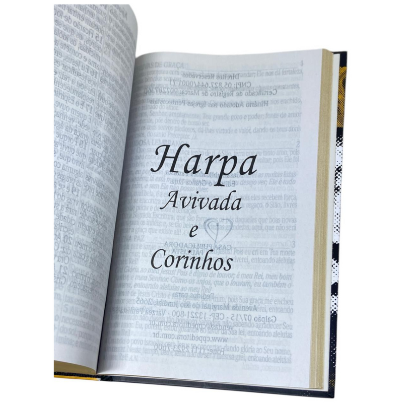 Bíblia Leão Rei Letra Jumbo Capa Dura Com Harpa e Índice Masculina Arc