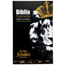 Bíblia Leão Rei Letra Jumbo Capa Dura Com Harpa Masculina Arc