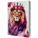 Bíblia Leão Rosa Letra Gigante Capa Brochura Com Harpa Feminina Arc