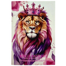 Bíblia Leão Rosa Letra Gigante Capa Brochura Com Harpa Feminina Arc