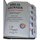 Bíblia Leão Roxa Letra Gigante Capa Flexível Com Harpa E Abas Coladas Feminina Arc