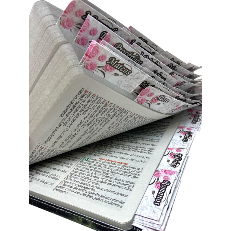 Bíblia Leão Roxa Letra Gigante Capa Flexível Com Harpa E Abas Feminina Arc