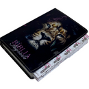 Bíblia Leão Roxa Letra Gigante Capa Flexível Com Harpa E Abas Feminina Arc