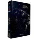 Bíblia Leão Universo Letra Hipergigante Capa Dura Com Harpa e Índice Masculina Arc