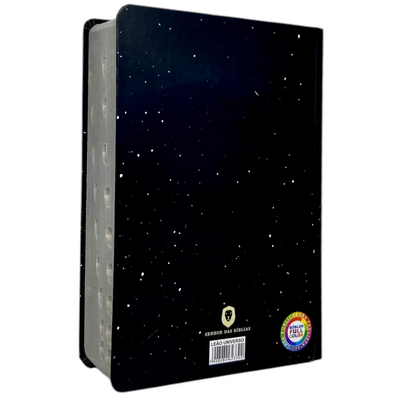 Bíblia Leão Universo Letra Hipergigante Capa Dura Com Harpa e Índice Masculina Arc