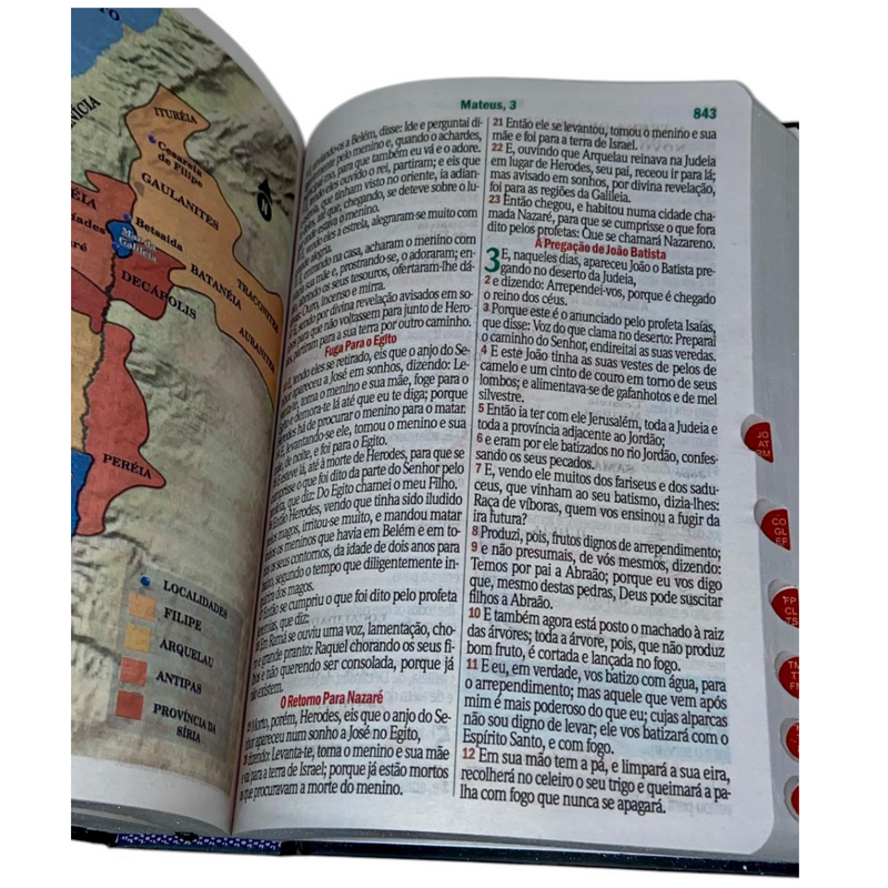 Bíblia Leão Universo Letra Hipergigante Capa Dura Com Harpa e Índice Masculina Arc